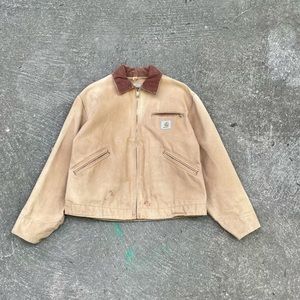 Vintage Carhartt Detroit Jacket Faded Size L